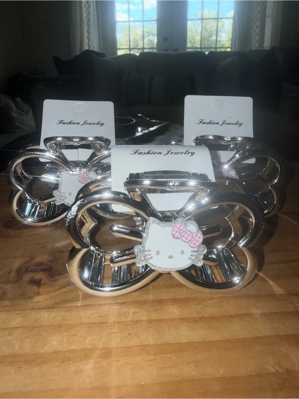 Hello Kitty large hair clip, 3 pc